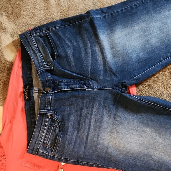 🎁Fresh Groove Acid Wash Raw Edge Ankle Pants - sz 33 - Picture 4 of 7